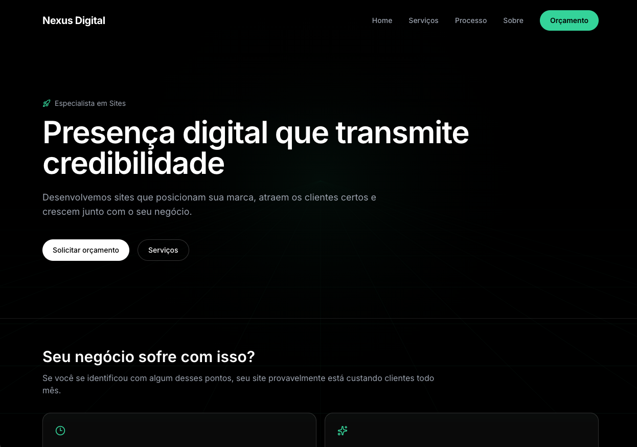 Nexus Digital — Presença digital que transmite credibilidade