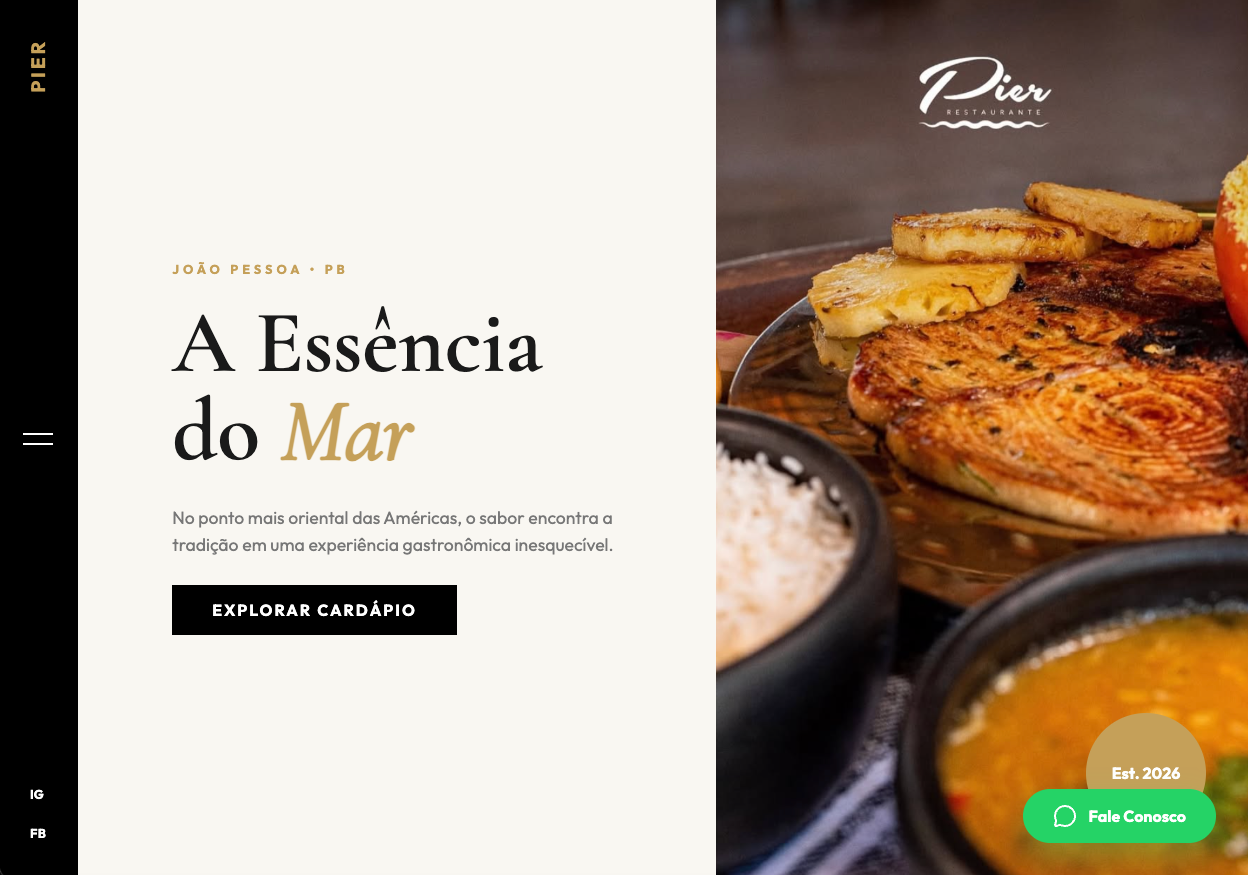 Pier Restaurante — A essência do mar — João Pessoa/PB